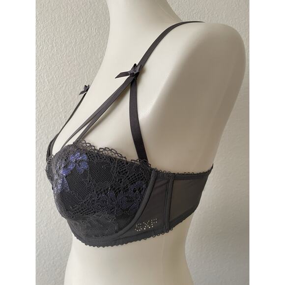 Savage x Fenty Bra Demi Cage Lace Living In the Clouds Lingerie - Picture 6 of 13